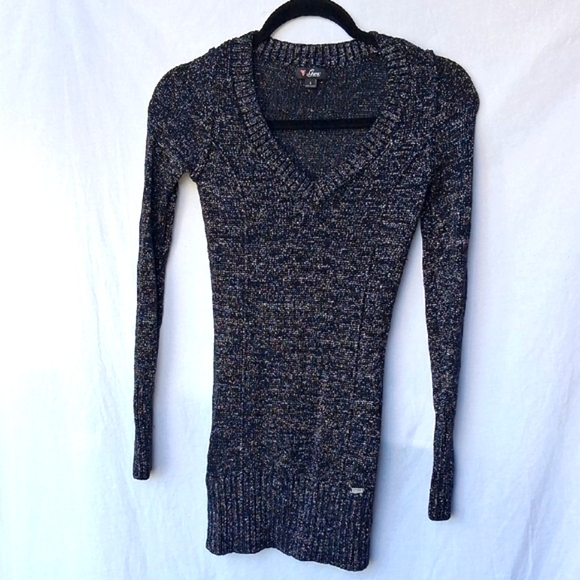 Guess Black Sweater Mini Dress Size S - Picture 4 of 15